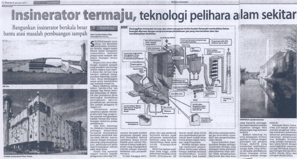 Insinerator Termaju Teknologi Pelihara Alam Sekitar Enviro Knowledge Center