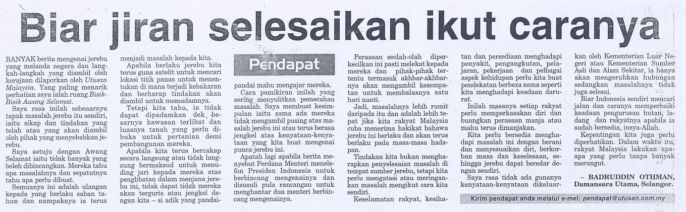 Utusan Malaysia Page 183 Enviro Knowledge Center