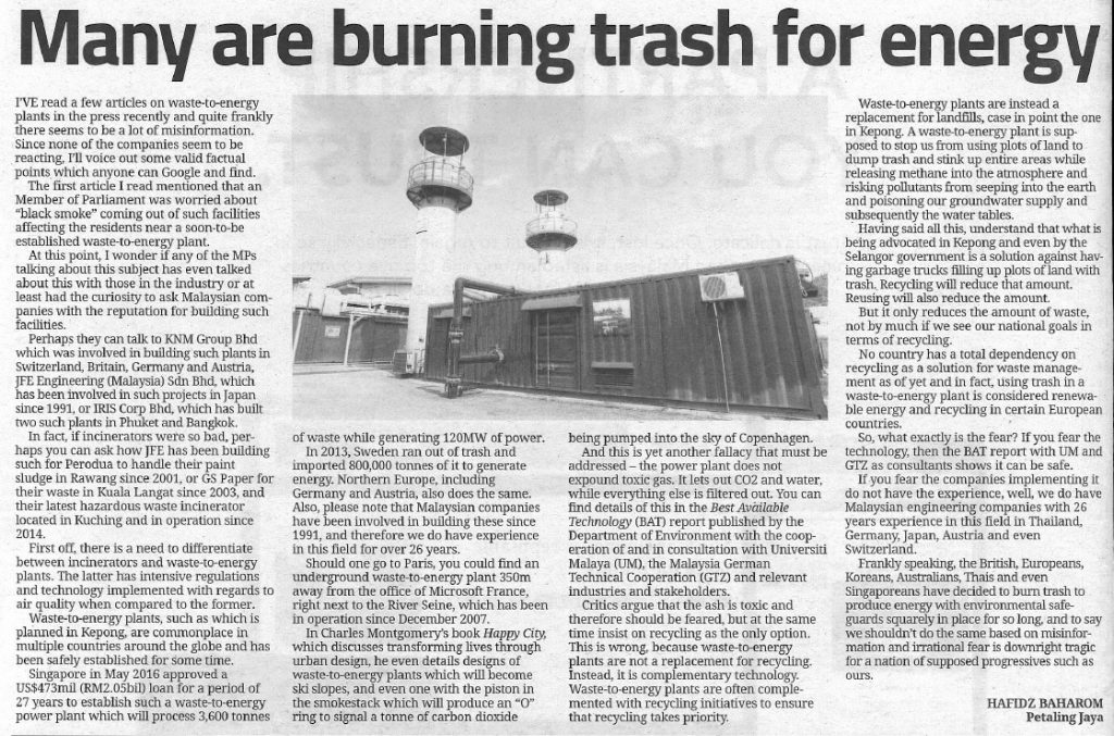 Many are burning trash for energy, 22 Mei 2017_The Star Enviro