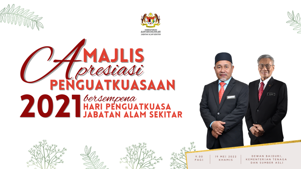 E Backdrop Majlis Apresiasi Penguatkuasaan Tahun 2021 Enviro