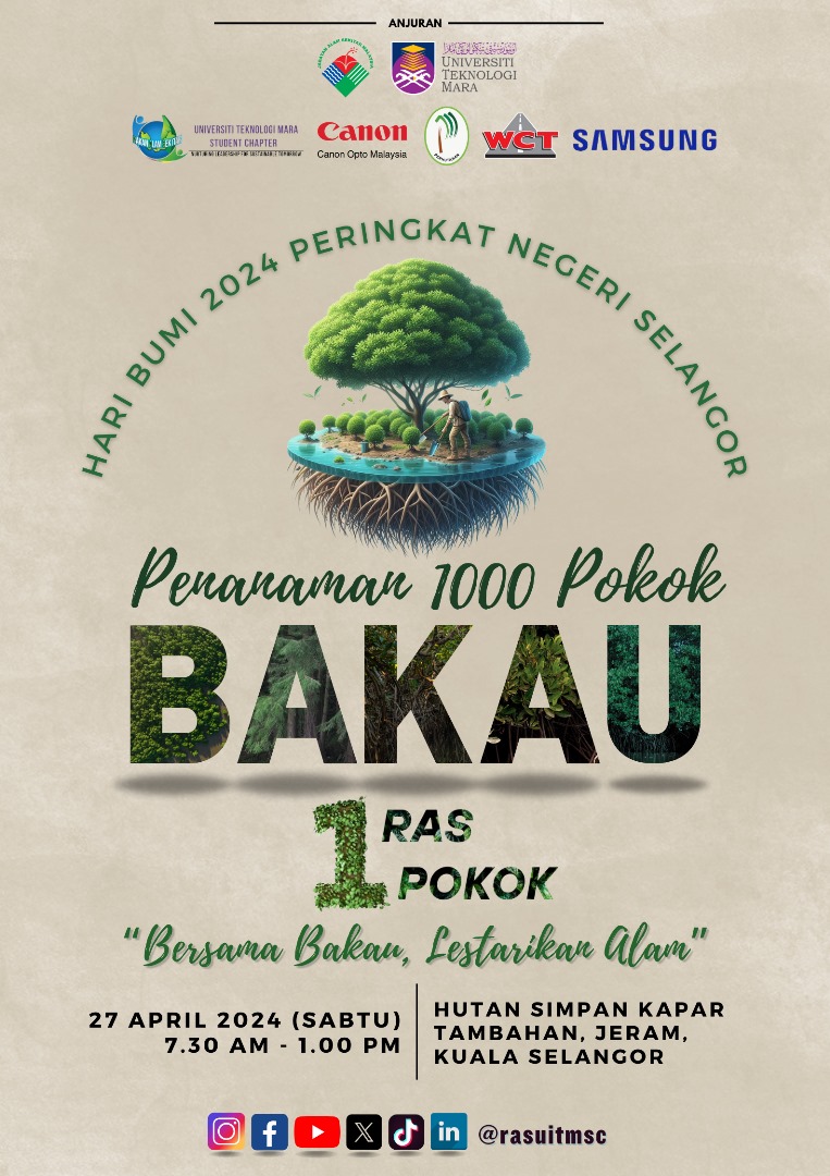 POSTER PENANAMAN 1000 POKOK BAKAU BERSAMA RAKAN ALAM SEKITAR SEMPENA ...